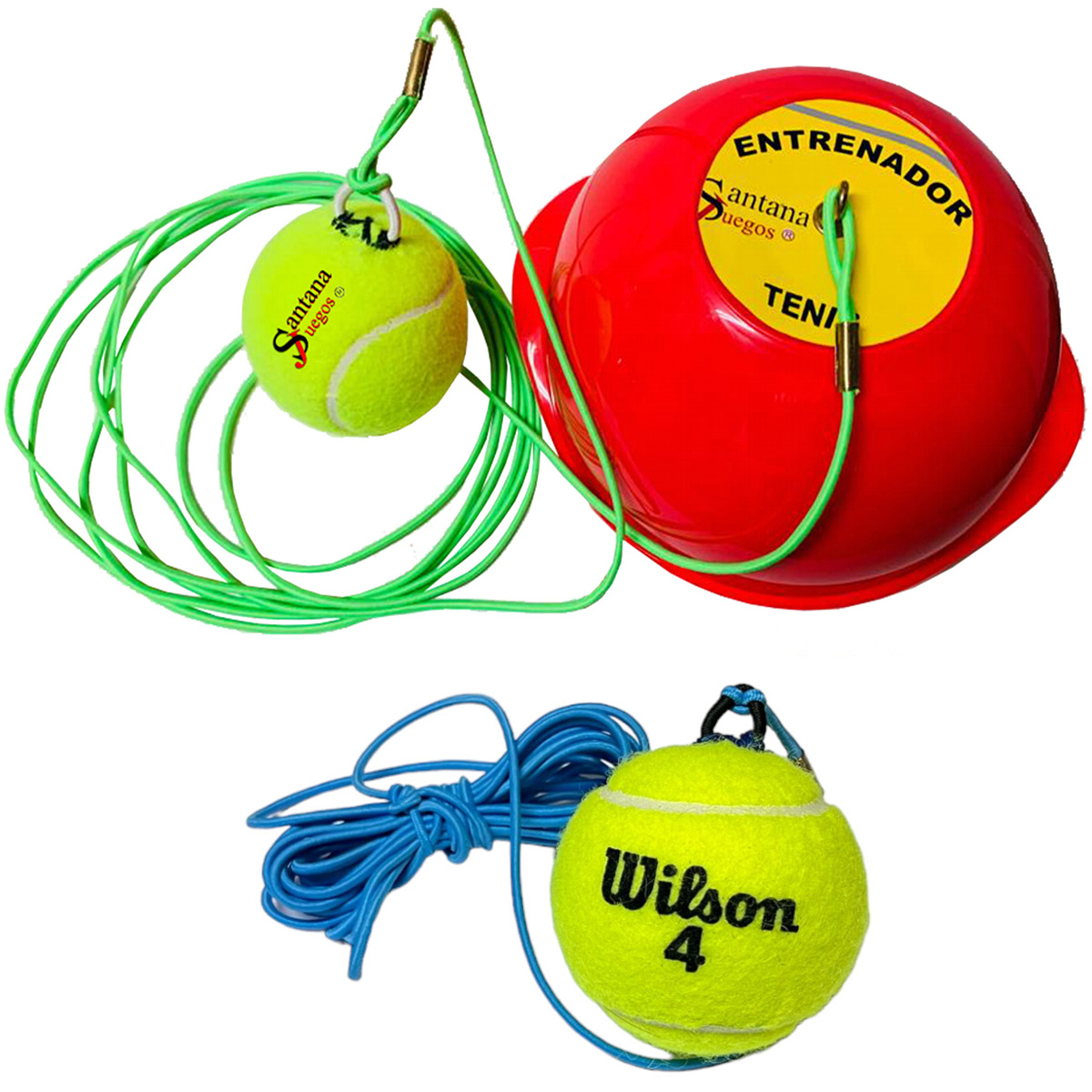 Entrenador Tenis (base Rellena) +1 Repuesto Original Santana Juegos